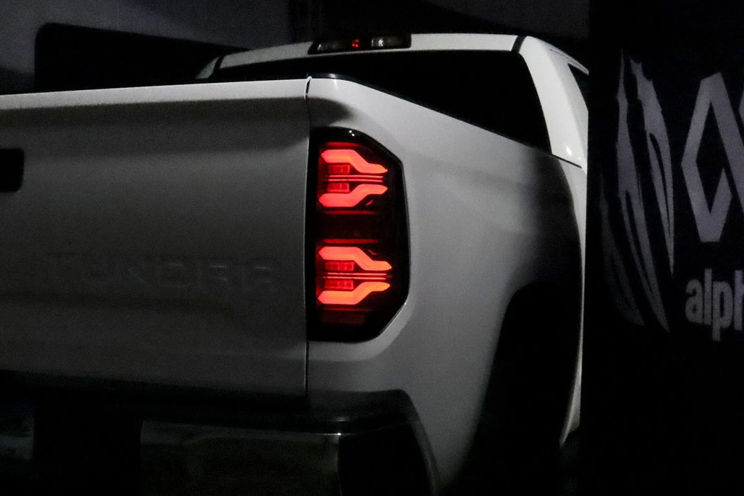 AlphaRex LUXX-Series Black-Red LED Tail Lights For Tundra (2014-2021)