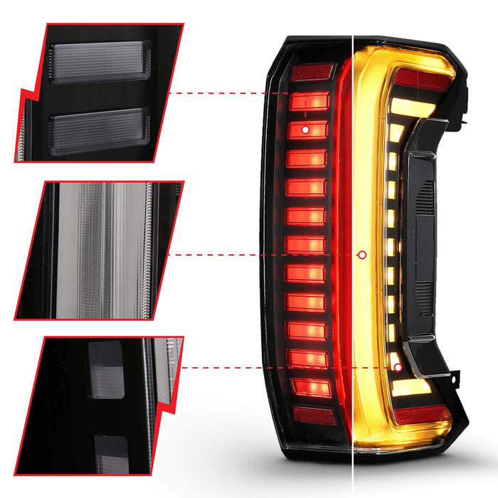 Anzo Full LED Tail Lights Black Lens For Tundra (2022-Current)