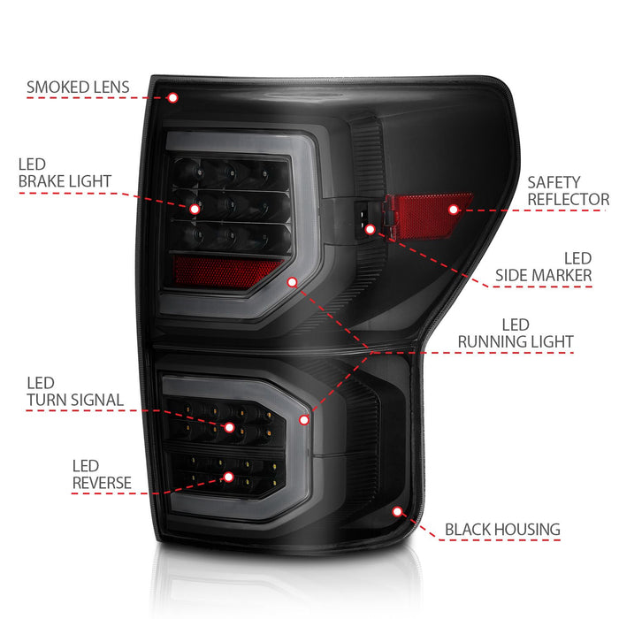 Anzo LED Black Smoke Tail Lights For Tundra (2007-2013)