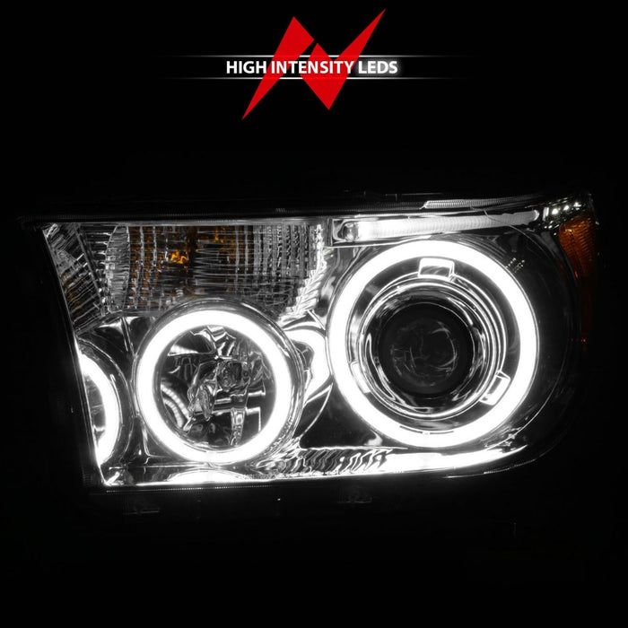 Anzo Projector RX Halo Headlights Chrome For Tundra (2007-2013)