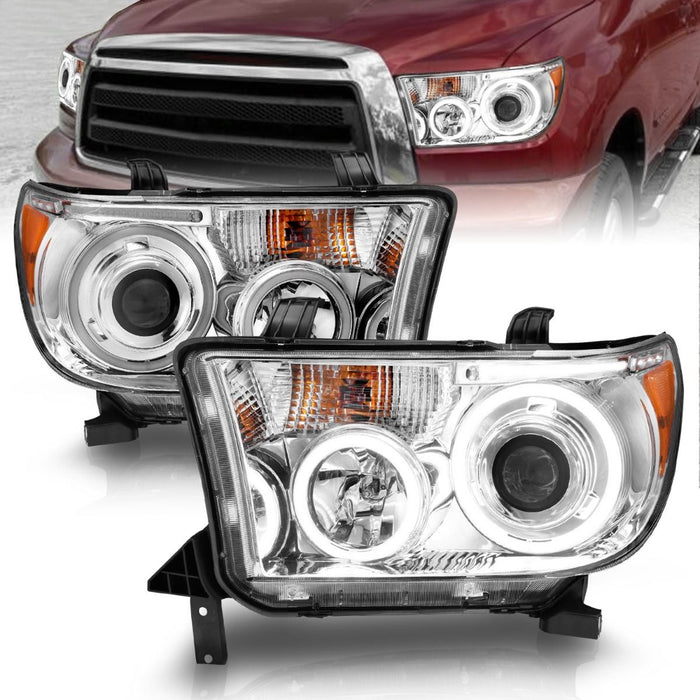 Anzo Projector RX Halo Headlights Chrome For Tundra (2007-2013)