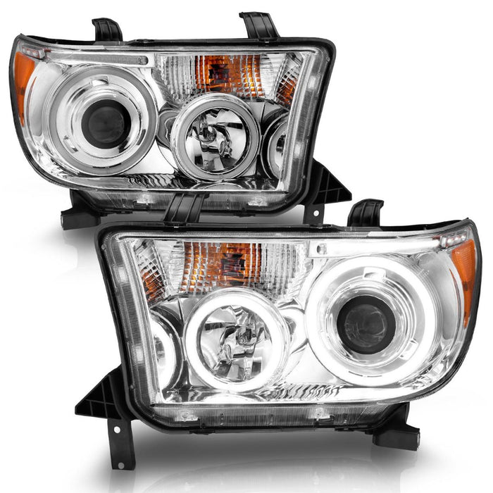 Anzo Projector RX Halo Headlights Chrome For Tundra (2007-2013)