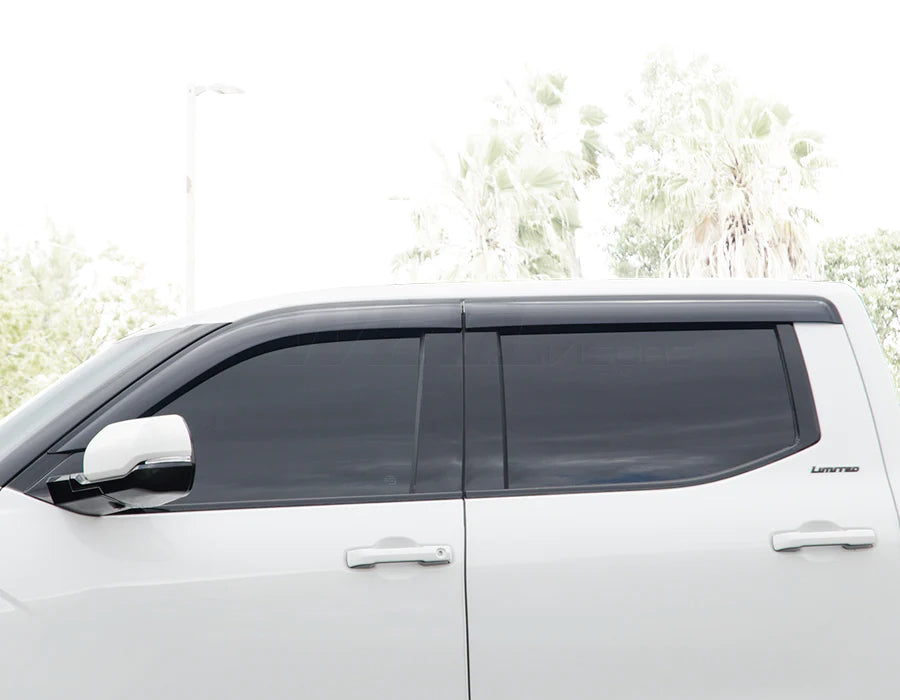 Well Visors Taped-On Window Deflectors Crew Max For Tundra (2022-2024)