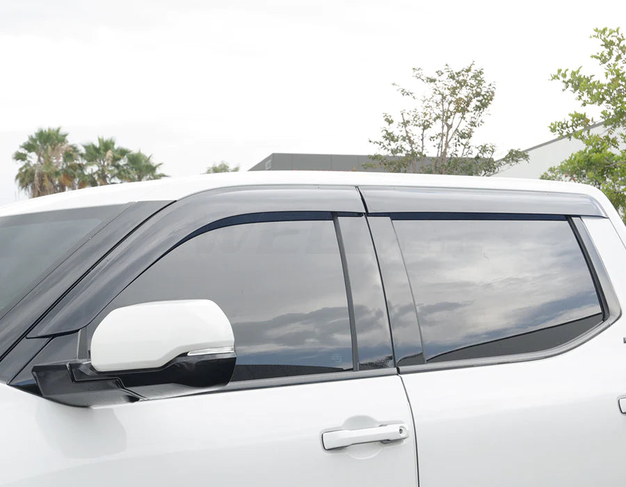 Well Visors Taped-On Window Deflectors Crew Max For Tundra (2022-2024)
