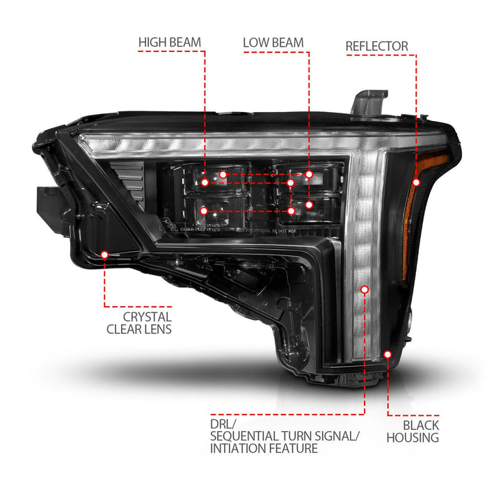 Anzo Full LED Z-Series Headlights For Tundra (2022-Current)