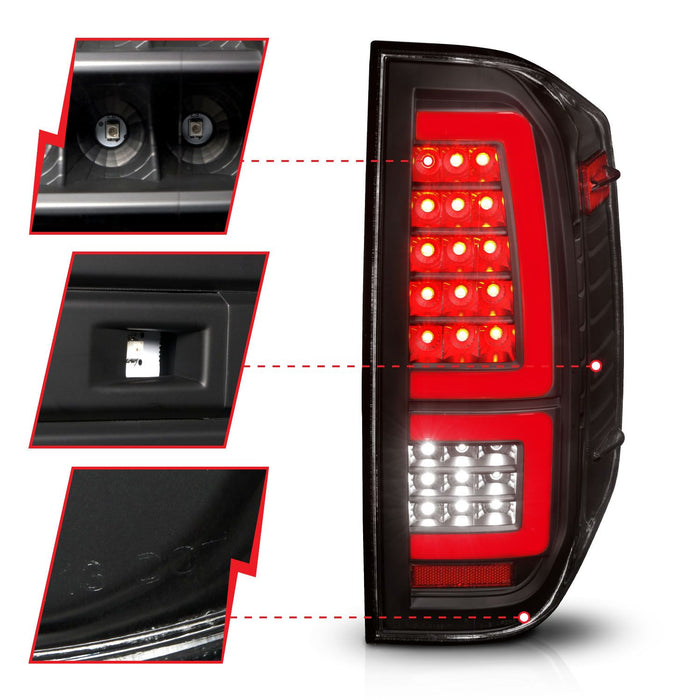 Anzo Full LED Tail Lights Black Lens For Tundra (2014-2021)