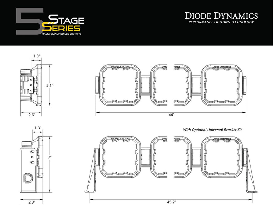 Diode Dynamics SS5 CrossLink 7-Pod LED Light Bar