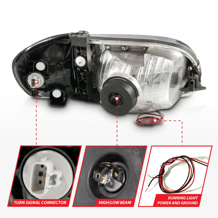 Anzo Crystal Plank Headlights For Tundra (2000-2004)