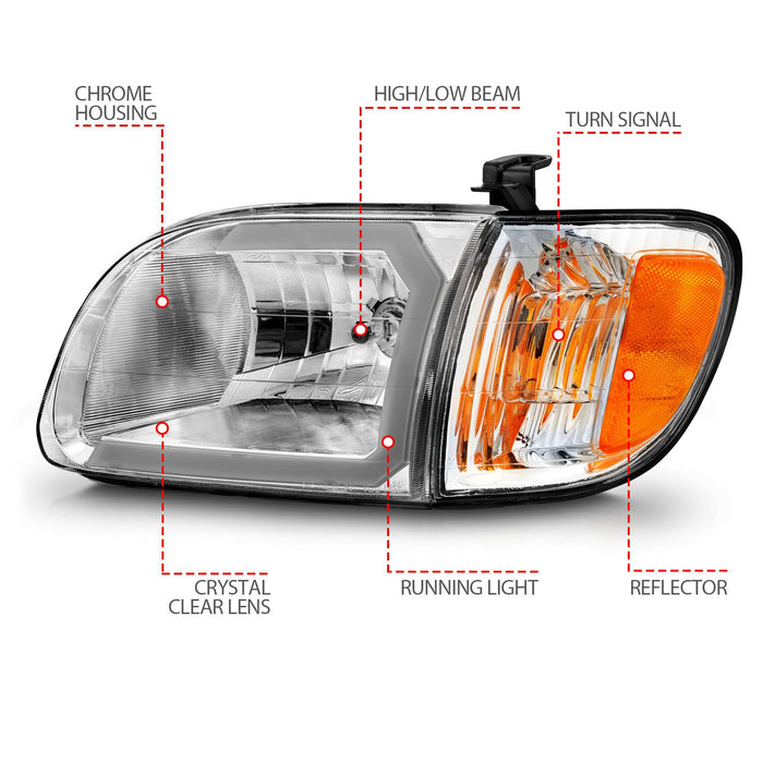 Anzo Crystal Plank Headlights For Tundra (2000-2004)